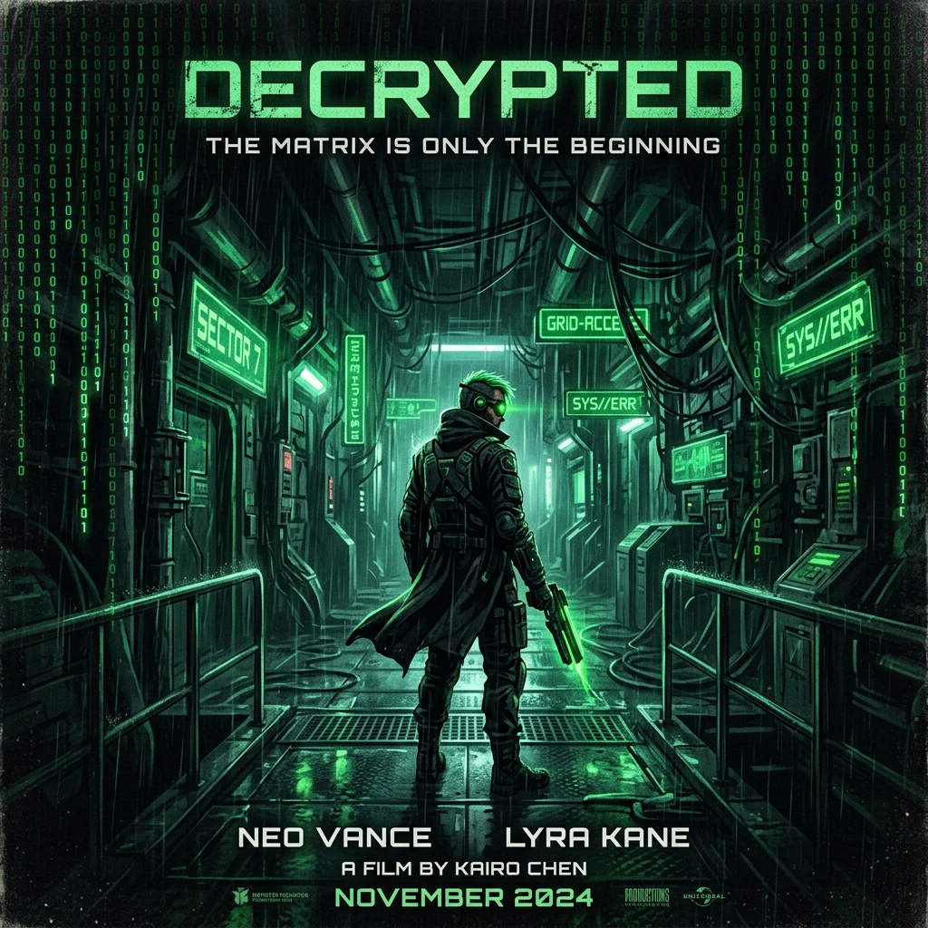 Poster artístico de la película Matrix