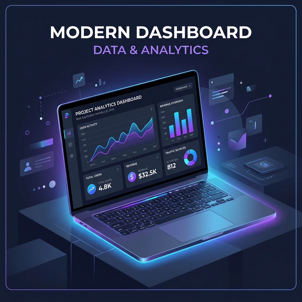 Captura del proyecto de aplicación web Dashboard Analytics